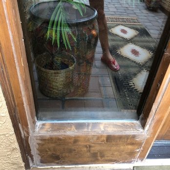 Desert Rose Door Refinishing - Side window before - Refinishing Services Near Me - Tempe, Arizona Desert Rose Door Refinishing - Side window before - Refinishing Services Near Me - Tempe, Arizona