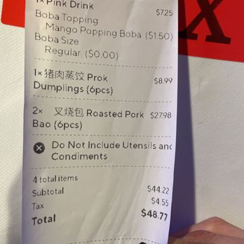 Glow Tea - Receipt - Bubble Tea Near Me - Tacoma, Washington
