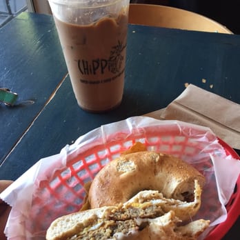 Mirasol's Cafe - Veggie sausage egg and Swiss on honey wheat bagel and a mocha iced latte.. Yum! - Coffee & Tea Near Me - Dartmouth, Massachusetts Mirasol's Cafe - Veggie sausage egg and Swiss on honey wheat bagel and a mocha iced latte.. Yum! - Coffee & Tea Near Me - Dartmouth, Massachusetts