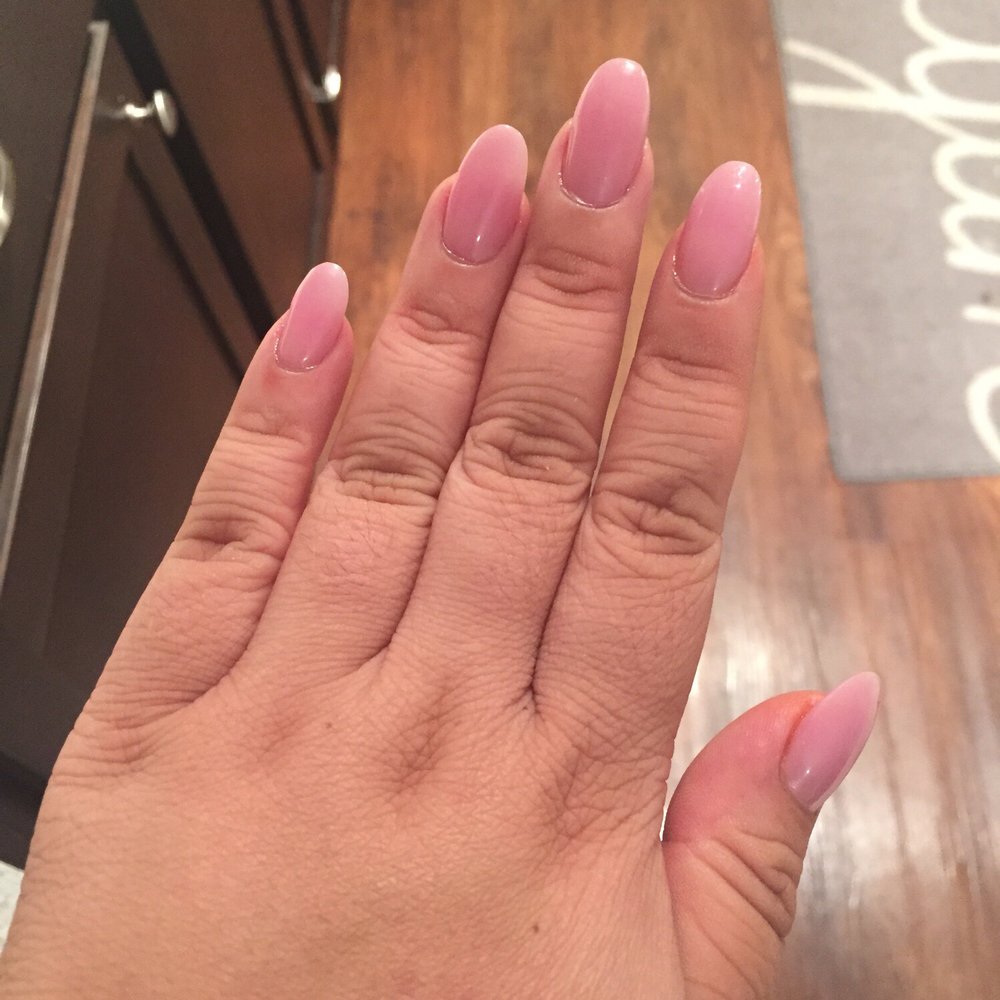 Signature Nails & Spa - Colored powder #33 almond shape - Nail Salons Near Me - Houston, Texas Signature Nails & Spa - Colored powder #33 almond shape - Nail Salons Near Me - Houston, Texas
