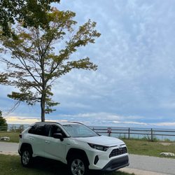 Orchard Beach State Park - View from our campground (you can see Lake Michigan!)  @ Orchard Beach State Park