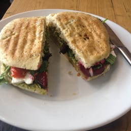 Amazing toasted sandwich with beetroot, goats cheese and salad! So tasty!!