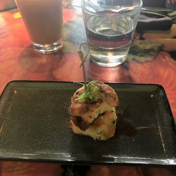 Root Down - Mini Fried Chicken & Goat Cheese Biscuit - New American Near Me - Denver, Colorado Root Down - Mini Fried Chicken & Goat Cheese Biscuit - New American Near Me - Denver, Colorado