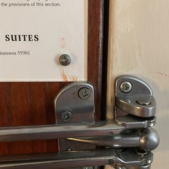 Kahler Inn & Suites - Blood on the door lock when we arrived. - Hotels Near Me - Rochester, Minnesota Kahler Inn & Suites - Blood on the door lock when we arrived. - Hotels Near Me - Rochester, Minnesota