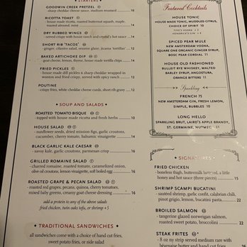 The Fitzroy - Menu - American Near Me - Charlottesville, Virginia