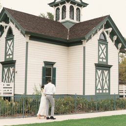 Photo in front of a barn house, newly painted. Photo in front of a barn house, newly painted.