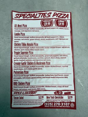 Menu photo 5 Fire Slice Pizza Concord, CA
