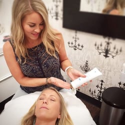 La Jolla Brow and Beauty - Marlena doing what she does best, pampering her clients!