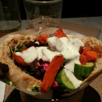 Van Aken District - My Pita Wrap of Glazed Lamb Bacon w/ various veggies and Special  Sauce & Hummus. - Food Court Near Me - Shaker Heights, Ohio