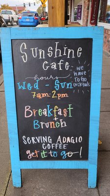 Menu photo 8 Sunshine Cafe and Bar Sequim, WA