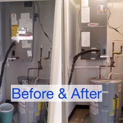 Reid and Sons HVAC - Before & After of a wall mounted Heat Pump