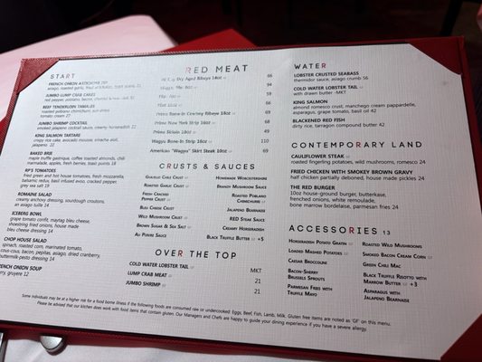 Menu photo 2 Red PrimeSteak Oklahoma City, OK Menu photo 2 Red PrimeSteak Oklahoma City, OK