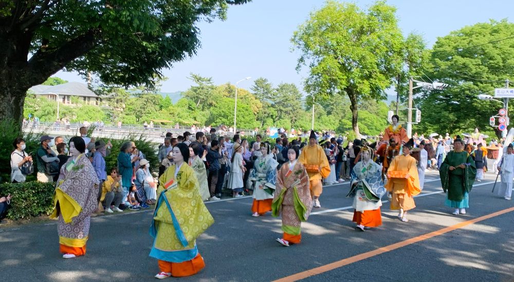Kyoto's annual Aoi Matsuri (葵祭, Aoi Festival) in held in May