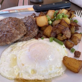 Miracle Mile Cafe - Egg, potatoes, and sausage patty's. - Breakfast & Brunch Near Me - San Rafael, California