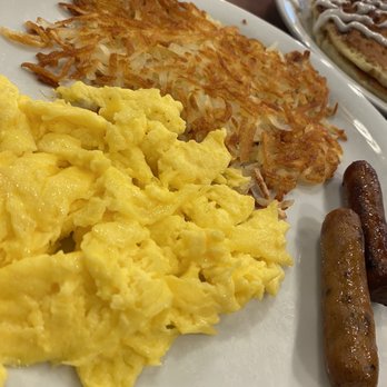 Denny's - Cinnamon roll pancake breakfast - American Near Me - Yorba Linda, California Denny's - Cinnamon roll pancake breakfast - American Near Me - Yorba Linda, California
