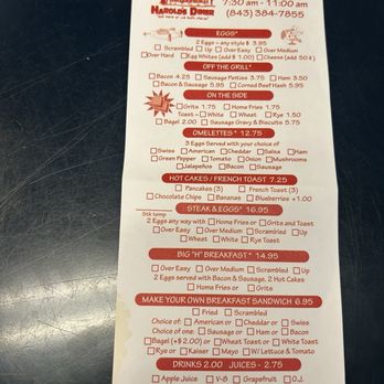 Harold's Diner - Menu - Diners Near Me - Hilton Head Island, South Carolina