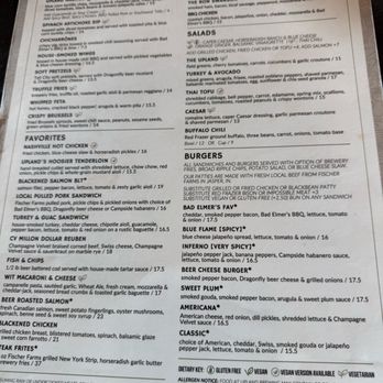 Upland Columbus Pump House - Menu 6/26 - Brewpubs Near Me - Columbus, Indiana