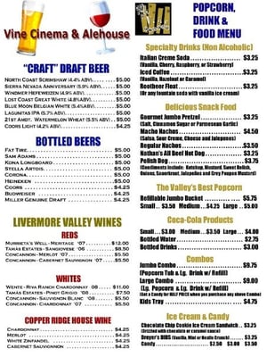 Menu photo 8 Vine Cinema & Alehouse Livermore, CA Menu photo 8 Vine Cinema & Alehouse Livermore, CA
