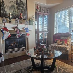 Bentley House - Our living room at Christmas.