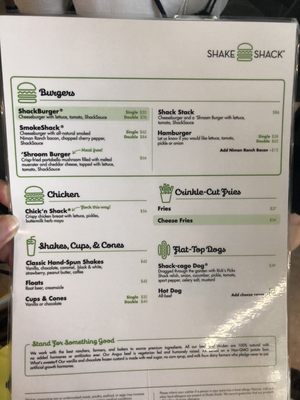 Menu photo 3 Shake Shack Hong Kong, HK Menu photo 3 Shake Shack Hong Kong, HK