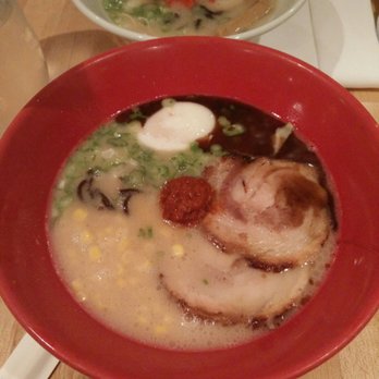 IPPUDO Westside - Akamaru Modern with egg and corn - Ramen Near Me - New York, New York