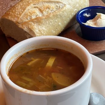 The Old Spaghetti Factory - Minestrone Soup. Sourdough bread on the house. - Italian Near Me - Duarte, California The Old Spaghetti Factory - Minestrone Soup. Sourdough bread on the house. - Italian Near Me - Duarte, California