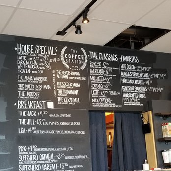 Coffee Station - Menu as of 4/28/2018 - Coffee & Tea Near Me - Beaverton, Oregon Coffee Station - Menu as of 4/28/2018 - Coffee & Tea Near Me - Beaverton, Oregon