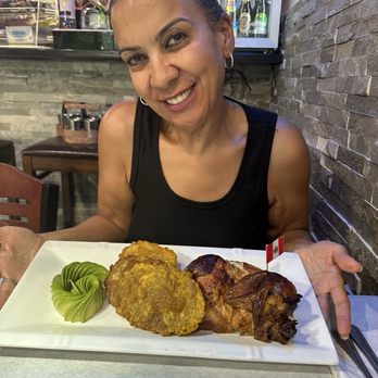 The Peruvian Corner - My roasted half a chicken with tostones & avocado was Yummy!!! - Peruvian Near Me - Franklin Square, New York