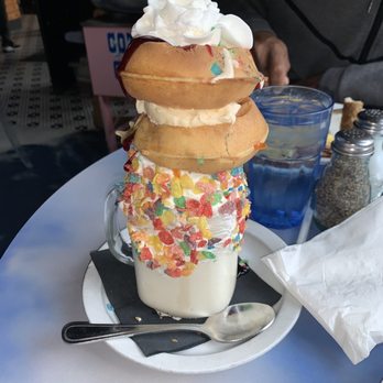 Brownstone Pancake Factory - Fruity Pebbles Waffle Shake - Breakfast & Brunch Near Me - Edgewater, New Jersey