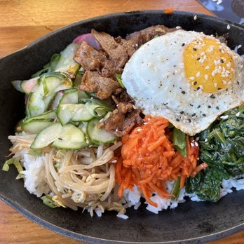 Lazy Dog Restaurant & Bar - Korean Ribeye Bibimbap* - New American Near Me - Chantilly, Virginia Lazy Dog Restaurant & Bar - Korean Ribeye Bibimbap* - New American Near Me - Chantilly, Virginia