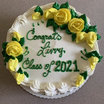 Alpine Pastry Shoppe - Special Graduation Cake with vanilla cake and strawberry mousse - Bakeries Near Me - Smithtown, New York