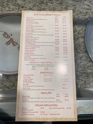 Menu photo 1 Joe's Pizza Martinsville, NJ