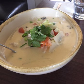 Thai Silk Restaurant - Coconut soup with chickens - yummy - Thai Near Me - Blackheath, NSW Thai Silk Restaurant - Coconut soup with chickens - yummy - Thai Near Me - Blackheath, NSW