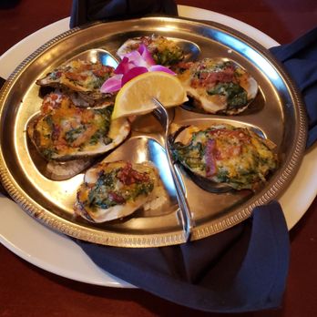 Grill 584 - My Appetizer - Oyster Rockefeller..love it - Steakhouses Near Me - Burlington, North Carolina Grill 584 - My Appetizer - Oyster Rockefeller..love it - Steakhouses Near Me - Burlington, North Carolina