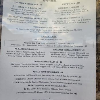 5th Avenue Grille - Dinner  menu as of Sept 2025 - American Near Me - Frisco, Colorado