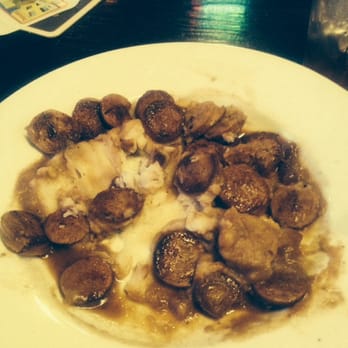 Shamrock's - Bangers n mash :-( never seen it preprocessed cut and warmed like this - Irish Near Me - Corona, California Shamrock's - Bangers n mash :-( never seen it preprocessed cut and warmed like this - Irish Near Me - Corona, California