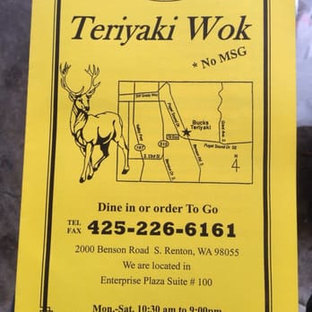 Bucks Teriyaki Wok - Menu cover - Japanese Near Me - Renton, Washington Bucks Teriyaki Wok - Menu cover - Japanese Near Me - Renton, Washington
