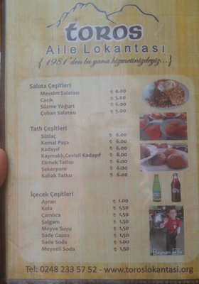 Menu photo 4 Toros Aile Lokantasi Burdur, 15