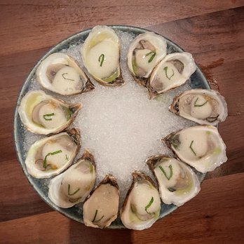 Uchi Houston - Oyster with Yuzu Foam. So so good - Sushi Bars Near Me - Houston, Texas Uchi Houston - Oyster with Yuzu Foam. So so good - Sushi Bars Near Me - Houston, Texas