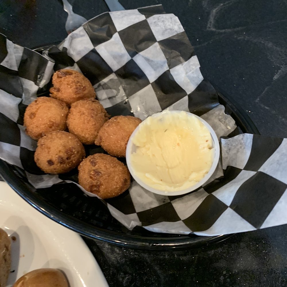 Atomic Seafood & Bar - Hush puppies with honey butter - Seafood Near Me - Lusby, Maryland