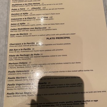 Manolo Tapas - Menu - Tapas Bars Near Me - New York, New York
