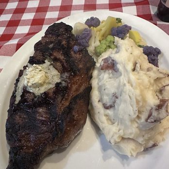 Buckhorn Exchange - New York strip- fatty, not cooked correctly. Tasted ashy - Steakhouses Near Me - Denver, Colorado