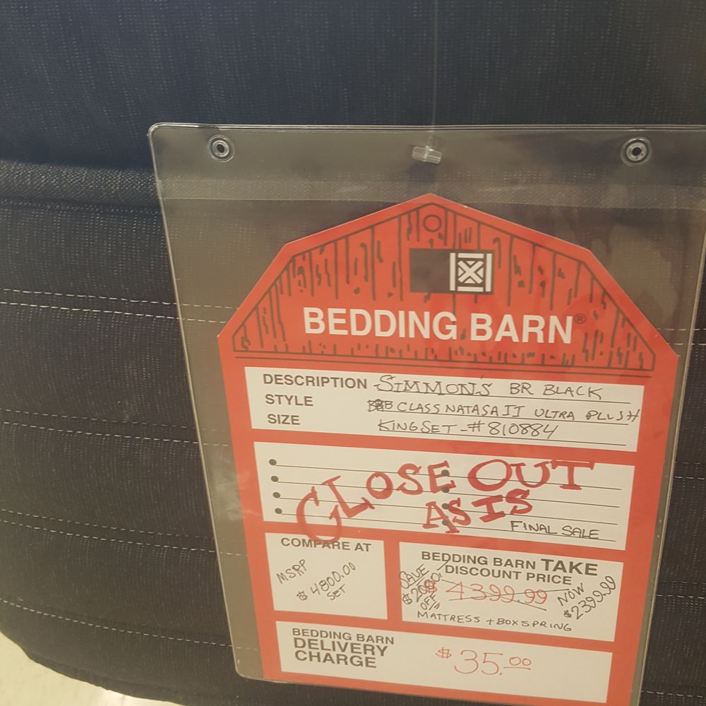 Bedding Barn - It's NOT a legal floor sample if the law tag has been removed and sent to the manufacturer for credit. Example of fraud mentioned above. - Furniture Stores Near Me - Boynton Beach, Florida Bedding Barn - It's NOT a legal floor sample if the law tag has been removed and sent to the manufacturer for credit. Example of fraud mentioned above. - Furniture Stores Near Me - Boynton Beach, Florida