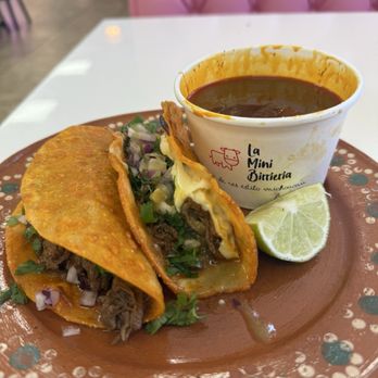 La Mini Birrieria - Birria taco and queso birria taco and consume - Tacos Near Me - Sacramento, California