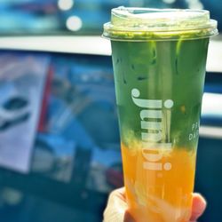 Junbi - Mango Matcha Latte w almond jelly