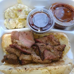 Red Oak BBQ Co - Tri tip sanwich w two sides $7