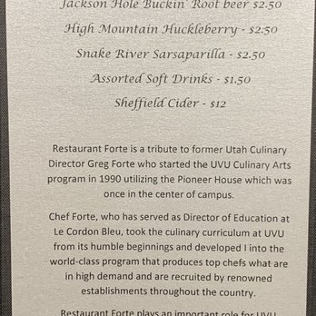 Resaurant Forte - Menu - American Near Me - Orem, Utah