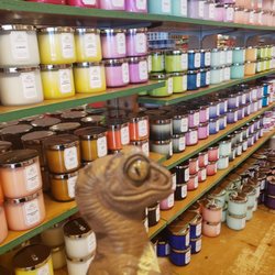 Bath & Body Works - Bob the Raptor says "These candles are going to get lit!"