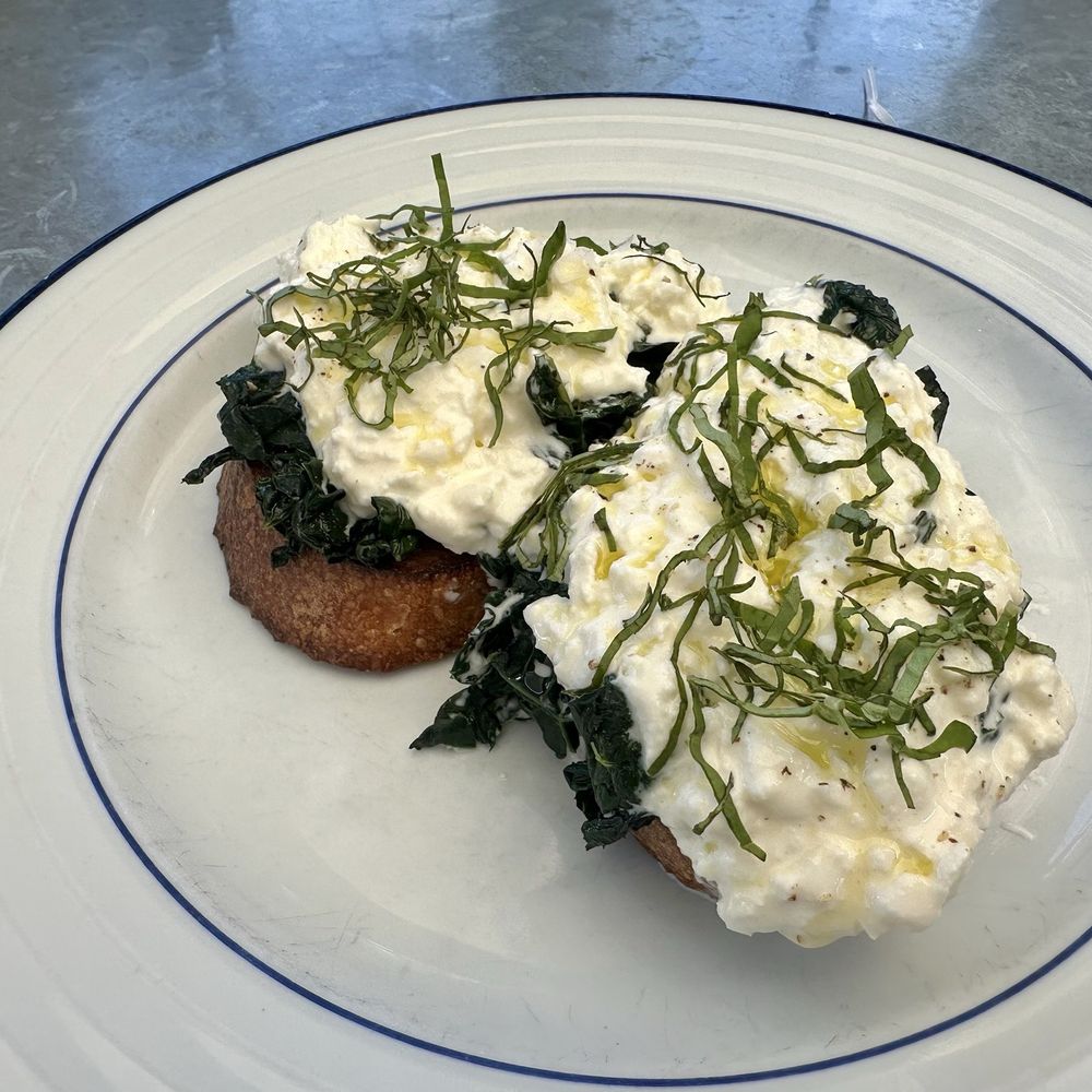 The Village Bakery - Stracciatella di Bufala Toast (Jan 2026) - Bakeries Near Me - Woodside, California