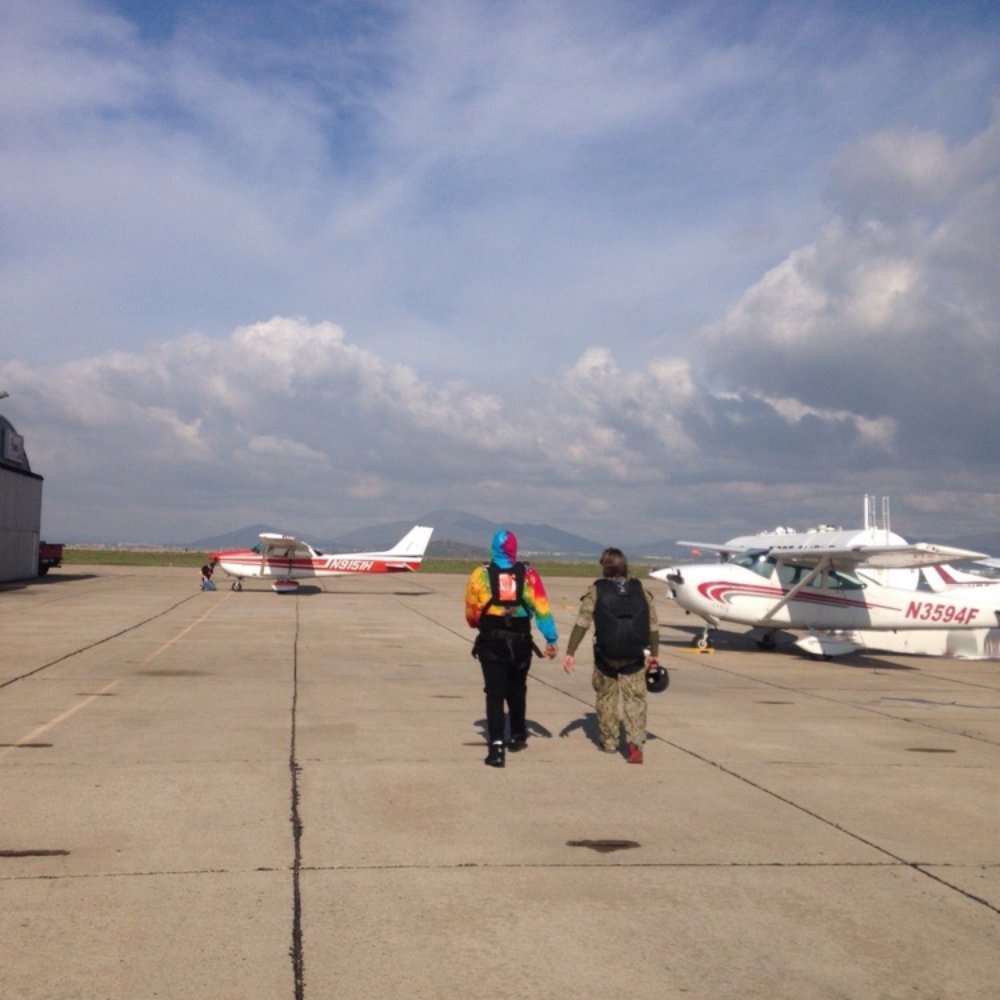 Pacific Coast Skydiving - My send getting ready to get on his plane. - Skydiving Near Me - San Diego, California Pacific Coast Skydiving - My send getting ready to get on his plane. - Skydiving Near Me - San Diego, California